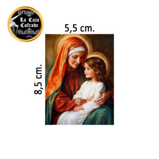 Estampas Santa Ana y la Virgen Niña con Oración