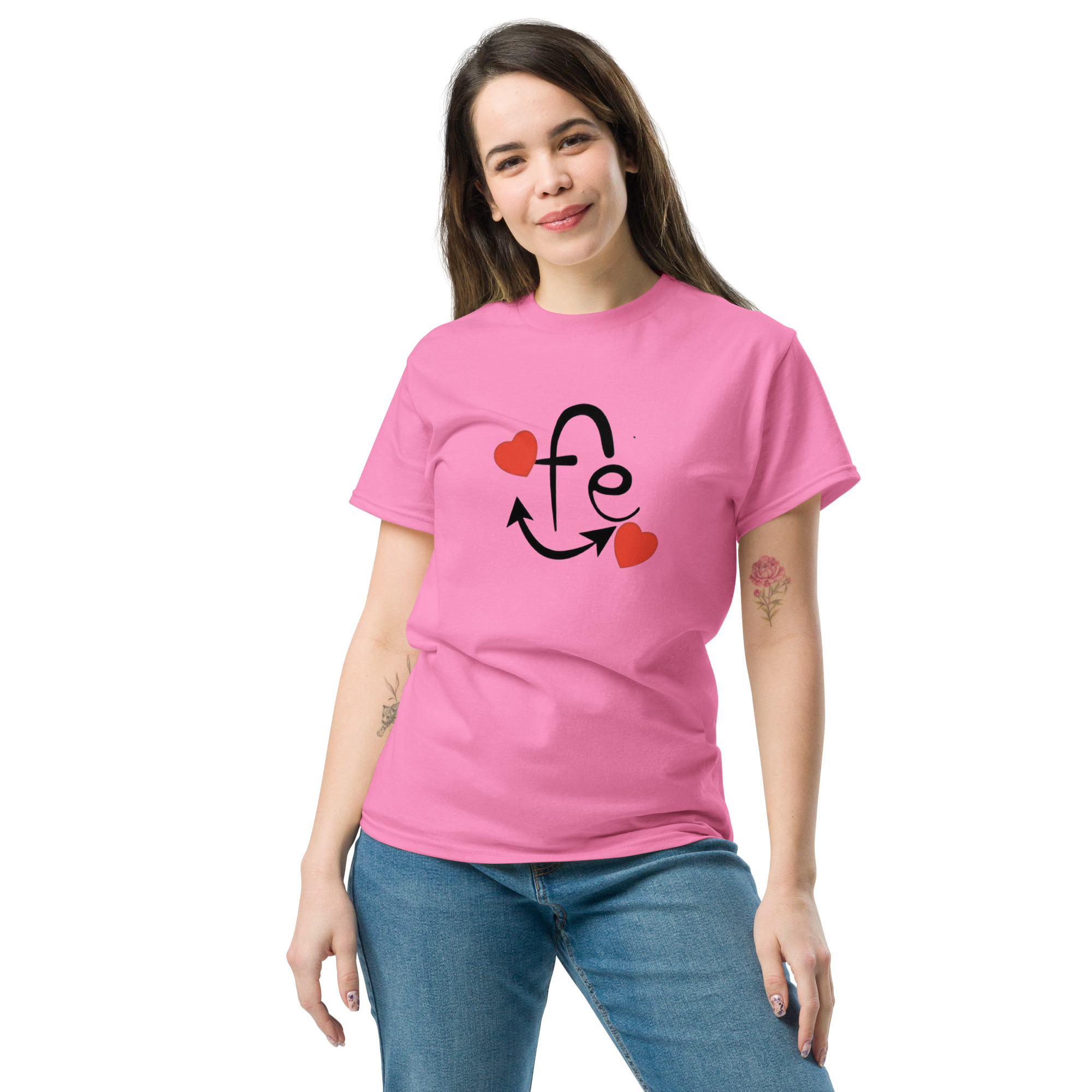 Camiseta Unisex Fe, Ancla y Corazones - Imagen 2
