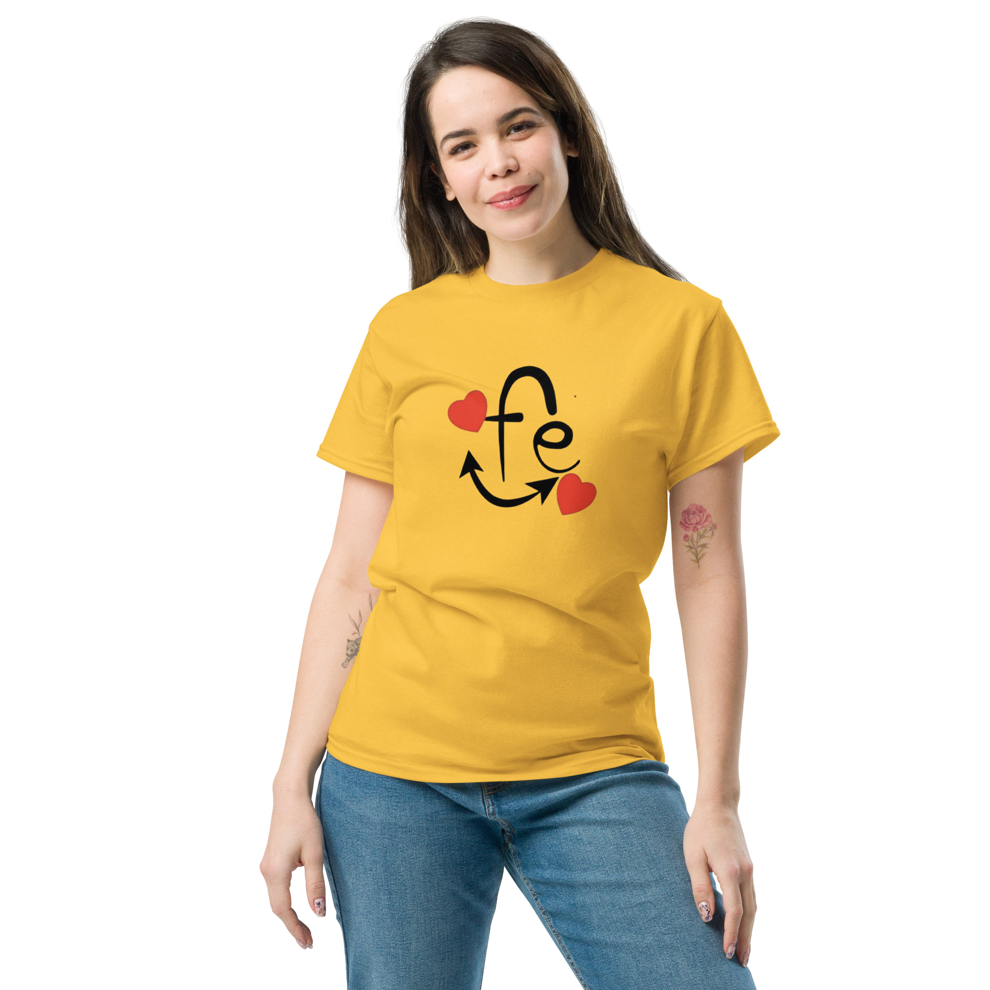 Camiseta Unisex Fe, Ancla y Corazones - Imagen 7