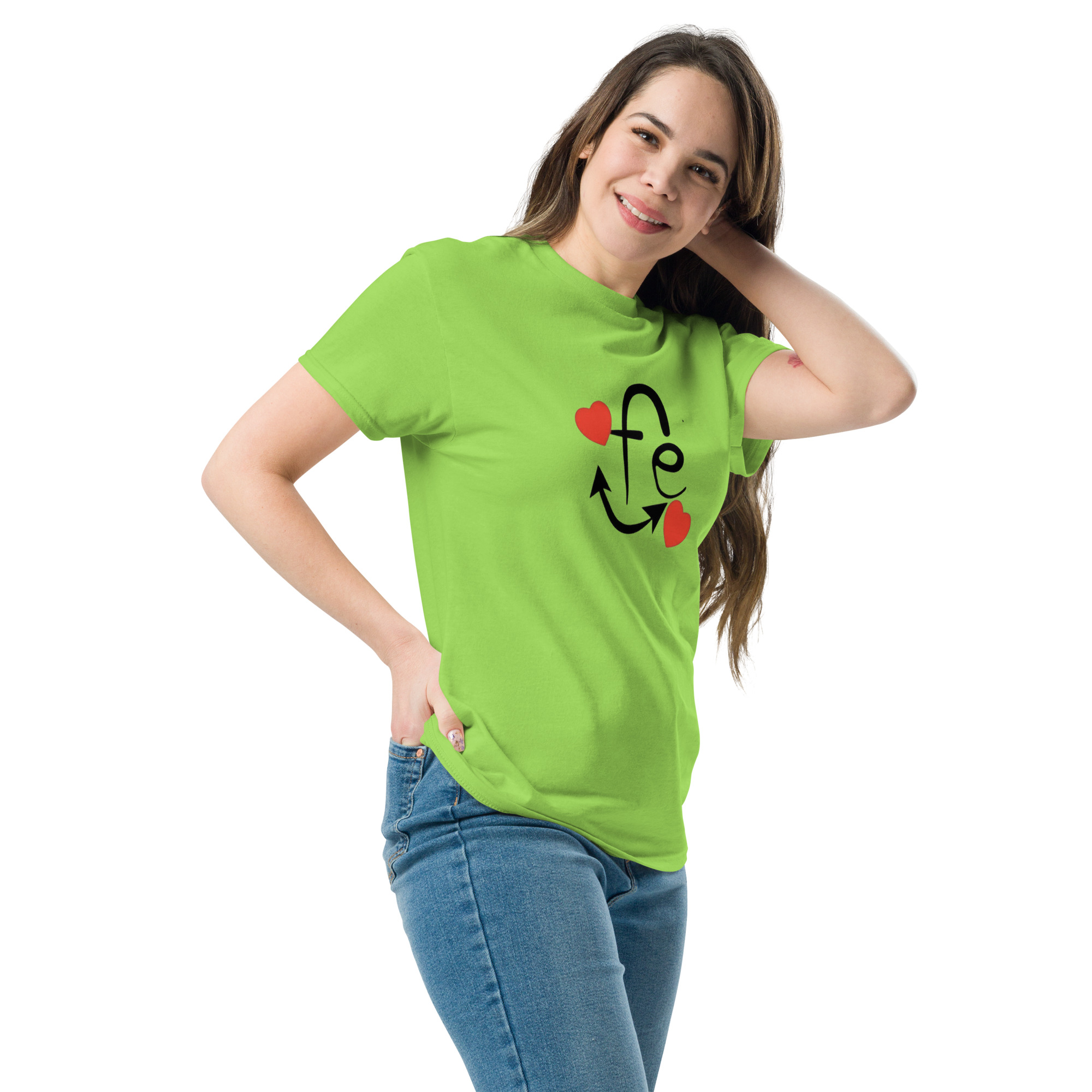 Camiseta Unisex Fe, Ancla y Corazones - Imagen 5