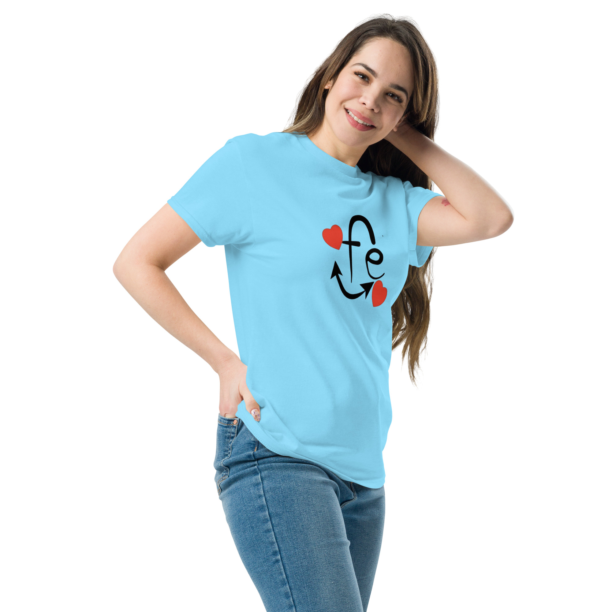 Camiseta Unisex Fe, Ancla y Corazones - Imagen 8
