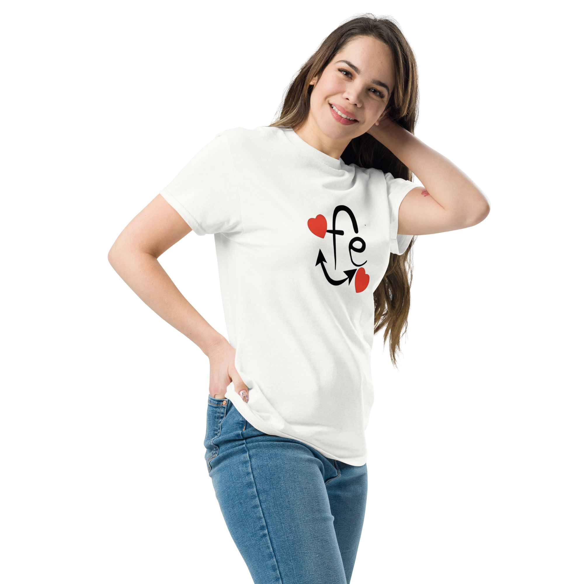 Camiseta Unisex Fe, Ancla y Corazones - Imagen 11