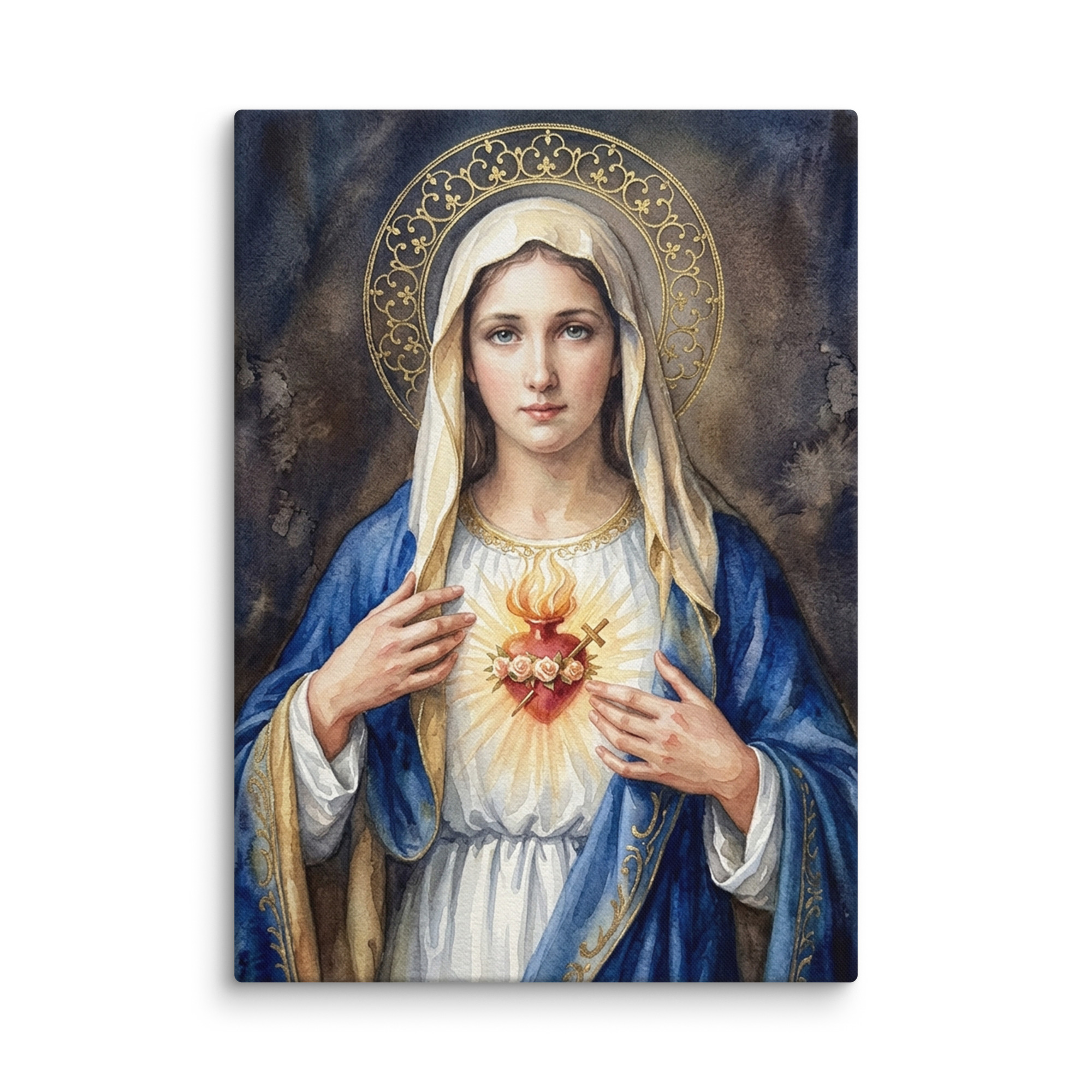 Lienzo del Sagrado Corazón de María – imagen religiosa
