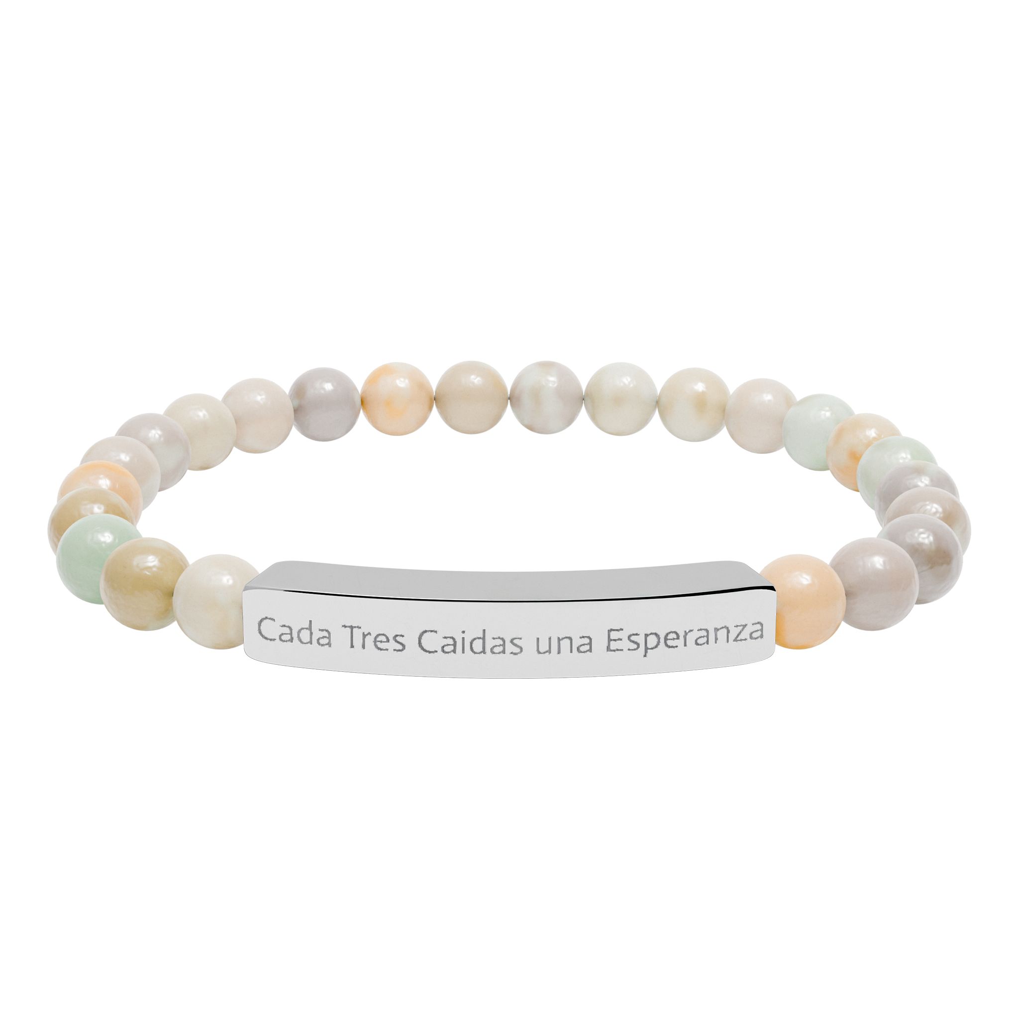 Pulsera «Cada Tres Caídas una Esperanza» de Piedra Natural - Imagen 8