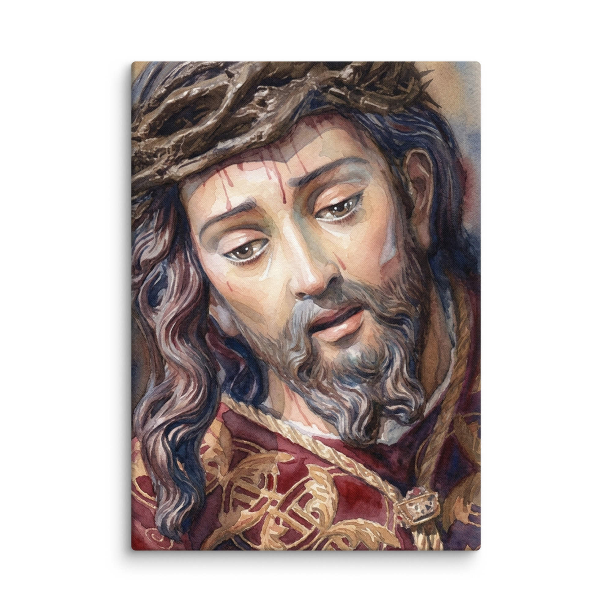 Lienzo del Santísimo Cristo de las Tres Caídas de Triana | Acuarela Cofrade